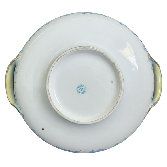 Nippon • Vintage Hand Painted Victory White Crane Egret Bird Footed Bowl Dish - Picture 9 of 16